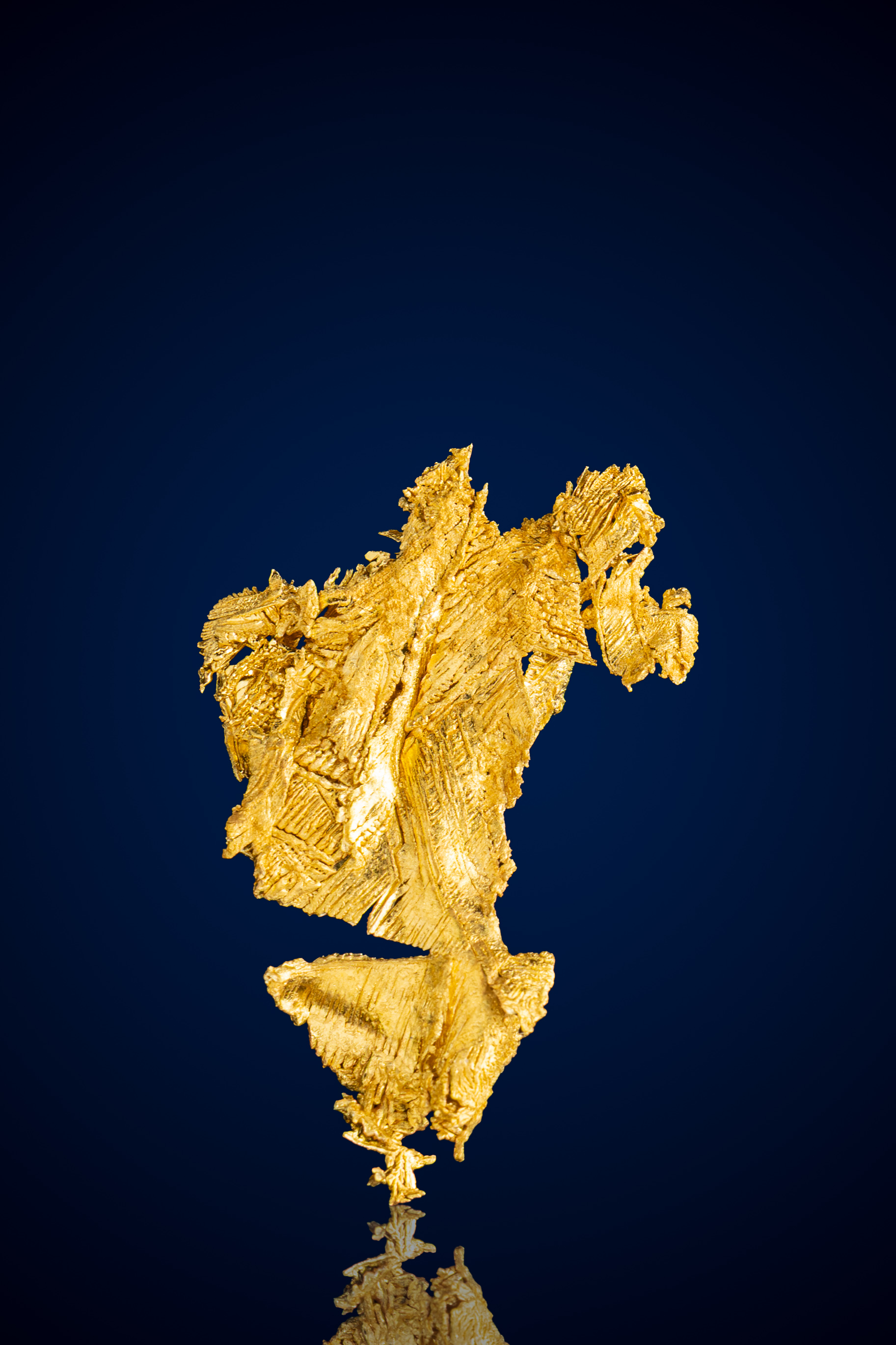 Sculptural, Tapered Crystallized Gold Nugget - Round Mountain, NV - 1.64 grams (image for) Sculptural, Tapered Crystallized Gold Nugget - Round Mountain, NV - 1.64 grams